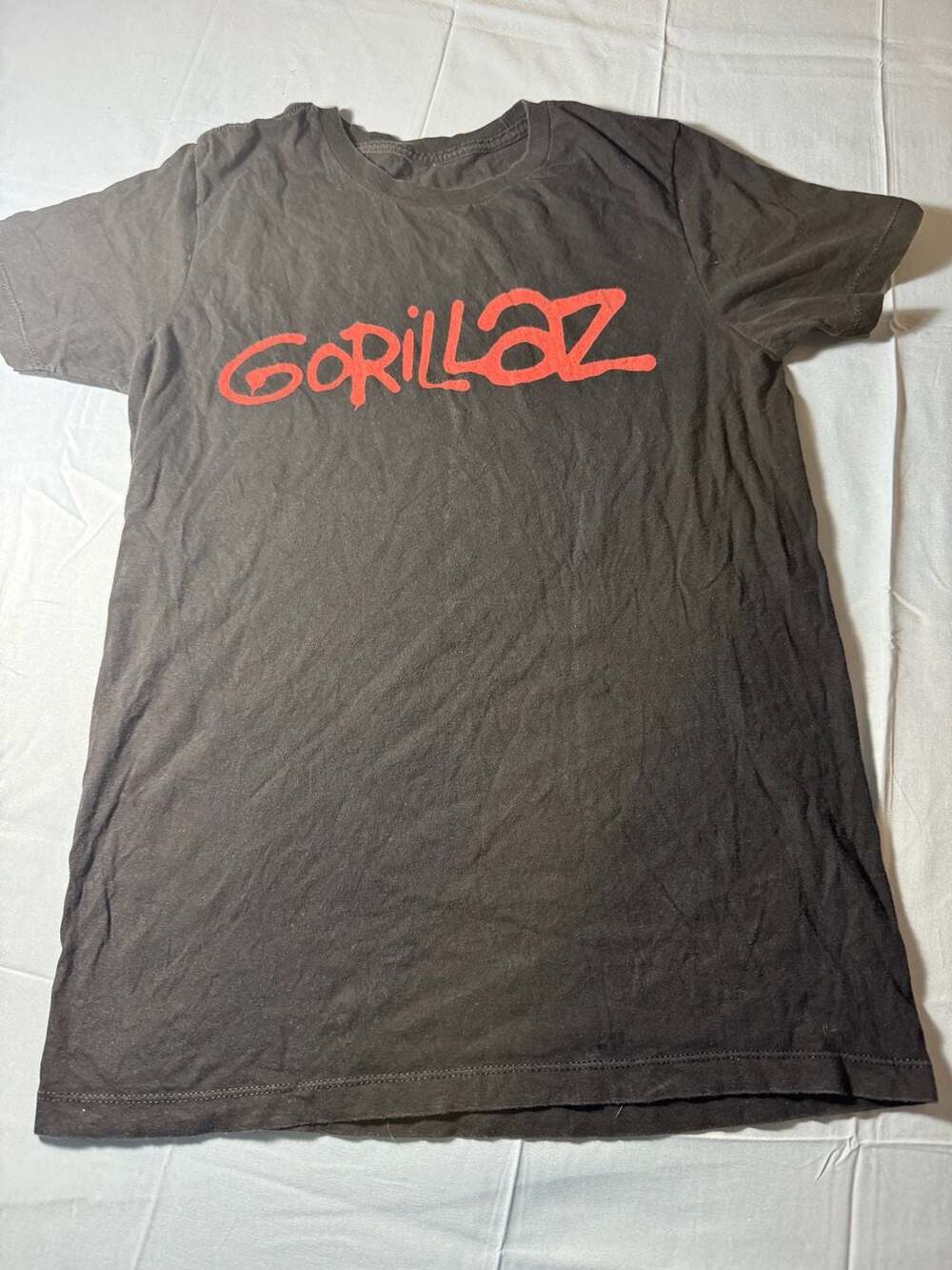 Gorillaz Black and Red Logo Graphic Band T-Shirt
